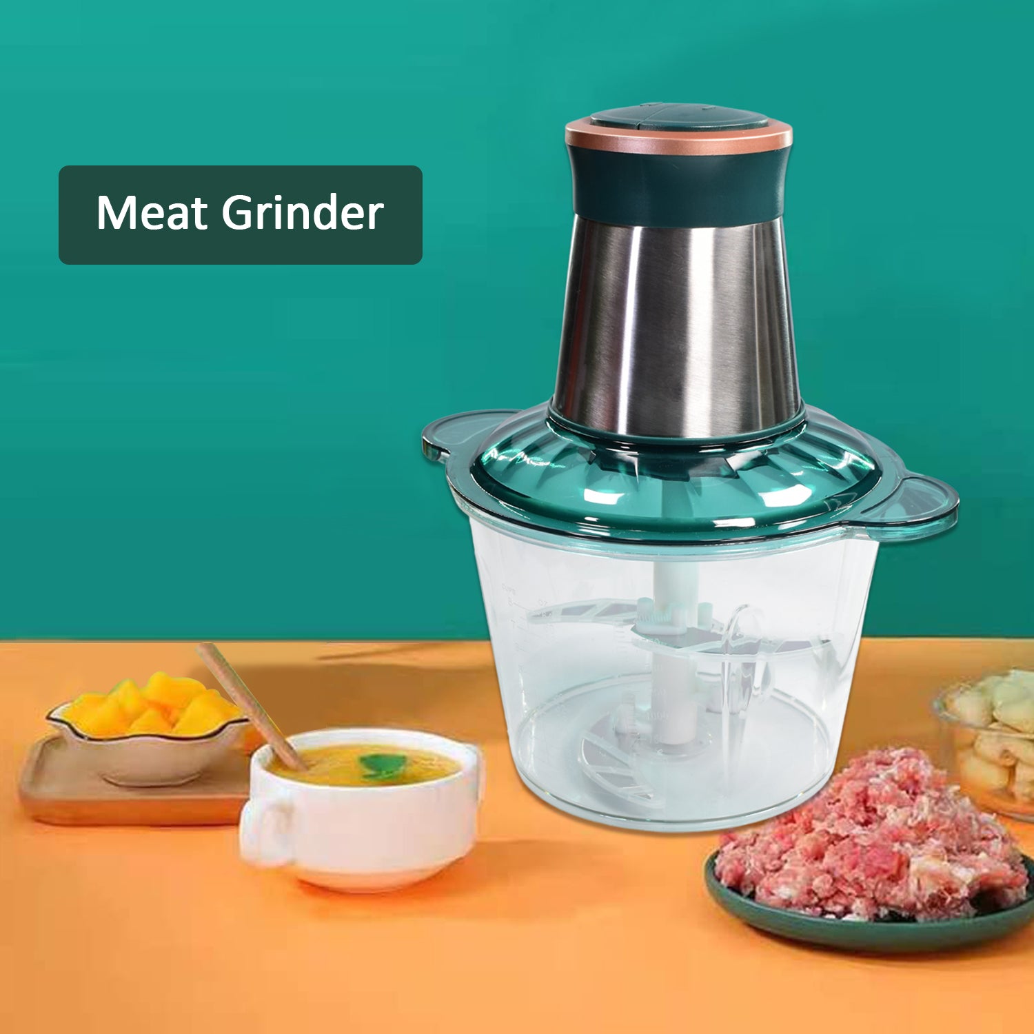 2811 Stainless Steel Electric Meat Grinders with Bowl for Food Chopping Meat & Vegetable. DeoDap 2811 Stainless Steel Electric Meat Grinders with Bowl for Food Chopping Meat & Vegetable. DeoDap